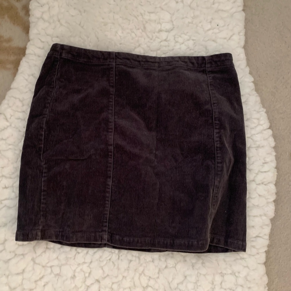 Blue/Grey corduroy mini skirt